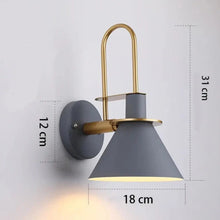 Vintage E27 Wall Light, Grey & Gold Frame PL 8360-GY — view 3 — Kenya · WIMU Kitchen
