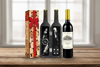 5-Piece Wine Gift Set – Bar Tools Corkscrew Opener and Pourer Kit — Kenya · WIMU Kitchen