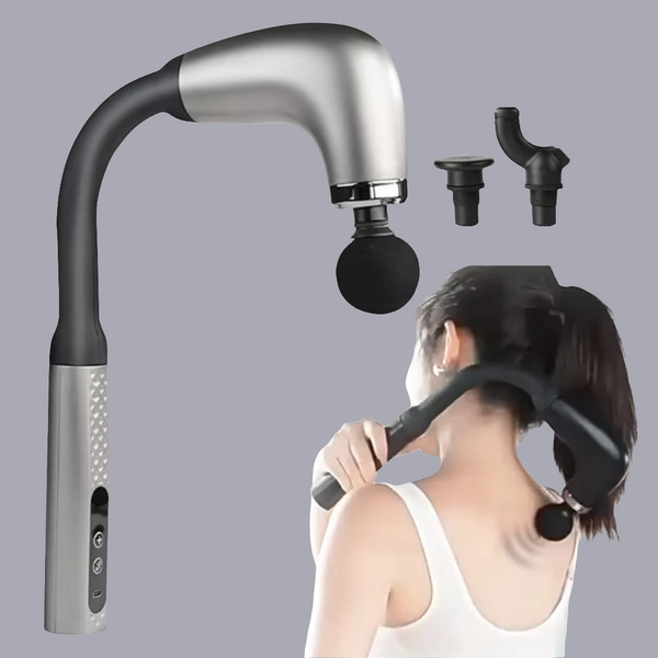 Rechargeable Handheld Massage Gun with 6 Speeds & 4 Heads - Extended-Handle Muscle Massager — WIMU Kitchen Nairobi — Kenya · WIMU Kitchen Nairobi