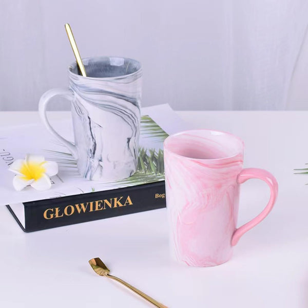 350ml Marble Ceramic Tea & Coffee Mug Set of 6 – Microwave & Dishwasher Safe, Home & Office Cup Set — Kenya · WIMU Kitchen Nairobi