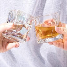 Danny Home Shining Crystal Whiskey Glass Set of 6 | Twisted Sculpted Amber Whisky Glasses 200ml (view 3) — Kenya · WIMU Kitchen