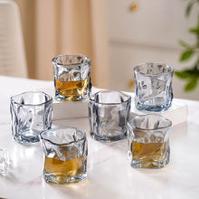Danny Home Shining Crystal Whiskey Glass Set of 6 | Twisted Sculpted Amber Whisky Glasses 200ml — Kenya · WIMU Kitchen