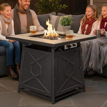 Fire Pit Table Square Outdoor Gas Heater 13KW Lava Rocks Ceramic Tile Top 28 Inch Patio — WIMU Kitchen Nairobi — Kenya · WIMU Kitchen