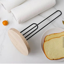 Black Metal Paper Towel Holder with Bamboo Base — WIMU Kitchen Nairobi — Kenya · WIMU Kitchen