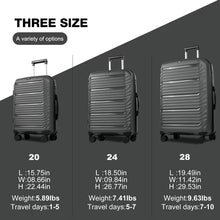 3 Piece PP Hardshell Luggage Set, Spinner Wheels — view 7 — Kenya · WIMU Kitchen