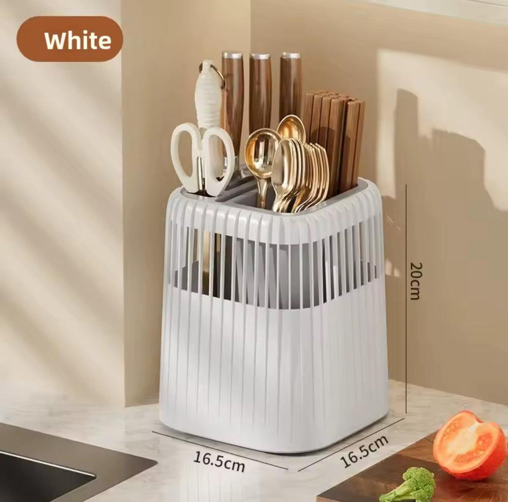 Multi-Functional Rotating Knife & Utensil Rack with Chopstick Box & Drain Grid — WIMU Kitchen Nairobi — buy in Kenya at WIMU Kitchen Nairobi · M-Pesa accepted