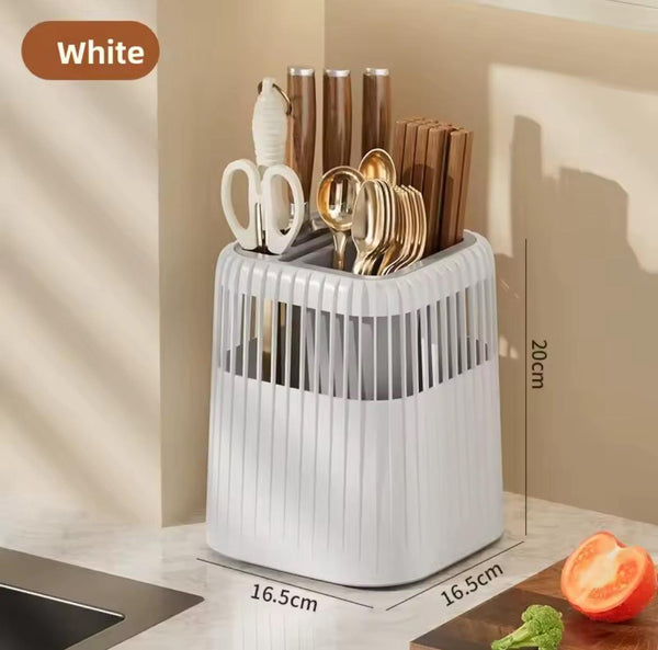 Multi-Functional Rotating Knife & Utensil Rack with Chopstick Box & Drain Grid — WIMU Kitchen Nairobi — Kenya · WIMU Kitchen Nairobi