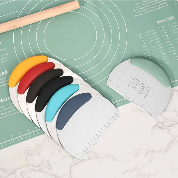 Mirror-Polished Stainless Steel Dough Scraper with Measuring Scale — WIMU Kitchen Nairobi — Kenya · WIMU Kitchen Nairobi