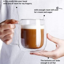 250ml Danny Home Double Walled Glass Mug with Handle (2 Pcs) (view 4) — Kenya · WIMU Kitchen