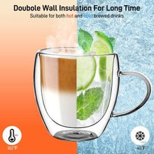 Danny Home 2-Pcs Double Walled Espresso Glasses with Handle 80ml (view 6) — Kenya · WIMU Kitchen