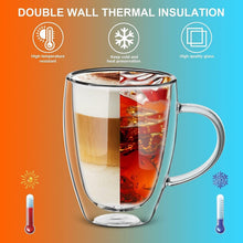Double Walled Borosilicate Glass Coffee Mugs Set of 2 Kenya (view 3) — Kenya · WIMU Kitchen