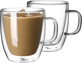 250ml Danny Home Double Walled Glass Mug with Handle (2 Pcs) (view 7) — Kenya · WIMU Kitchen