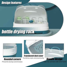 Baby Bottle Drying Rack with Dustproof Cover – Large Capacity Storage Organizer with Drainage Tray & 3 Bottle Holders, BPA-Free Baby Bottle Drying Station — Kenya · WIMU Kitchen