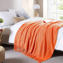 Jacquard Knitted Tassel Throw Blanket, Acrylic Cashmere, 133 x 153 cm — WIMU Kitchen Nairobi — Kenya · WIMU Kitchen