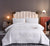 White Tufted Chevron Wave Duvet Cover Set with Bedsheet and 2 Pillowcases — WIMU Kitchen Nairobi