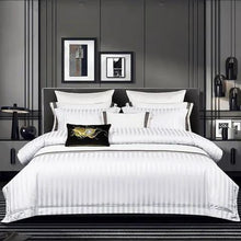 Luxury Cotton Satin Striped Duvet Cover Set with Bedsheet and 2 Pillowcases — WIMU Kitchen Nairobi — Kenya · WIMU Kitchen