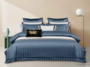 Luxury Cotton Satin Striped Duvet Cover Set with Bedsheet and 2 Pillowcases — WIMU Kitchen Nairobi — Kenya · WIMU Kitchen