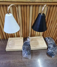 Electric Candle Warmer Lamp with Cone Shade, Gold Arm and Wooden Base — WIMU Kitchen Nairobi — Kenya · WIMU Kitchen