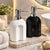 Ribbed Arch Ceramic Soap Dispenser with Chrome Pump, Black or White — WIMU Kitchen Nairobi