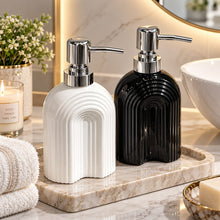 Ribbed Arch Ceramic Soap Dispenser with Chrome Pump, Black or White — WIMU Kitchen Nairobi — Kenya · WIMU Kitchen