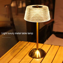 Rechargeable Dimmable LED Touch Table Lamp with Diamond-Pattern Shade, Gold — WIMU Kitchen Nairobi — Kenya · WIMU Kitchen