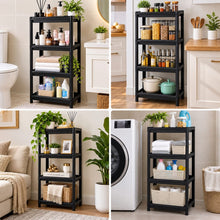 4-Tier Heavy PP Plastic Storage Rack with Wheels, Black — WIMU Kitchen Nairobi — Kenya · WIMU Kitchen