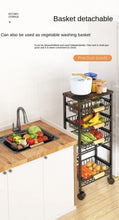 4 Layer Rolling Kitchen Storage Rack with Detachable Baskets and Wood-Effect Top — WIMU Kitchen Nairobi — Kenya · WIMU Kitchen