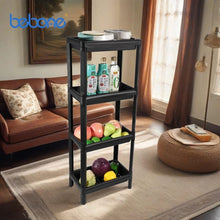 4-Tier Heavy PP Plastic Storage Rack with Wheels, Black — WIMU Kitchen Nairobi — Kenya · WIMU Kitchen