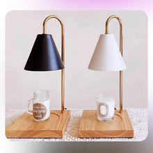 Electric Candle Warmer Lamp with Cone Shade, Gold Arm and Wooden Base — WIMU Kitchen Nairobi — Kenya · WIMU Kitchen