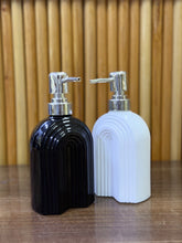 Ribbed Arch Ceramic Soap Dispenser with Chrome Pump, Black or White — WIMU Kitchen Nairobi — Kenya · WIMU Kitchen