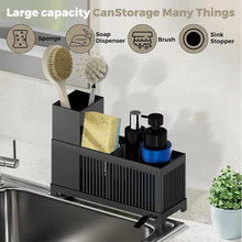 2-in-1 Non-Rust Kitchen Sink Caddy with Brush Holder and Drain Tray - Black — WIMU Kitchen Nairobi — Kenya · WIMU Kitchen