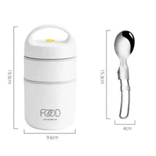 680ml Two-Tier Insulated Stainless Steel Lunch Box Set with Bag and Folding Spoon — WIMU Kitchen Nairobi — Kenya · WIMU Kitchen