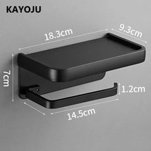 Metal Toilet Tissue Holder with Top Shelf - Black or White, 18.6 × 10 × 9 cm — WIMU Kitchen Nairobi — Kenya · WIMU Kitchen