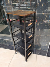 4 Layer Rolling Kitchen Storage Rack with Detachable Baskets and Wood-Effect Top — WIMU Kitchen Nairobi — Kenya · WIMU Kitchen