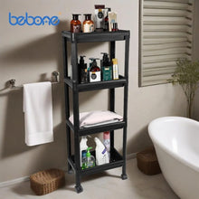 4-Tier Heavy PP Plastic Storage Rack with Wheels, Black — WIMU Kitchen Nairobi — Kenya · WIMU Kitchen