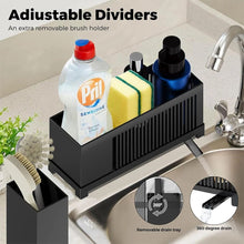 2-in-1 Non-Rust Kitchen Sink Caddy with Brush Holder and Drain Tray - Black — WIMU Kitchen Nairobi — Kenya · WIMU Kitchen