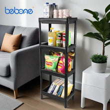 4-Tier Heavy PP Plastic Storage Rack with Wheels, Black — WIMU Kitchen Nairobi — Kenya · WIMU Kitchen