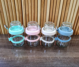 4-Piece Glass Overnight Oats Jar Set with Topping Cup, Lid and Spoon — WIMU Kitchen Nairobi — Kenya · WIMU Kitchen