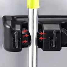 Wall-Mounted Mop and Broom Holder with 5 Slots and 6 Hooks, Black — WIMU Kitchen Nairobi — Kenya · WIMU Kitchen