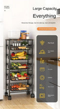 4 Layer Rolling Kitchen Storage Rack with Detachable Baskets and Wood-Effect Top — WIMU Kitchen Nairobi — Kenya · WIMU Kitchen