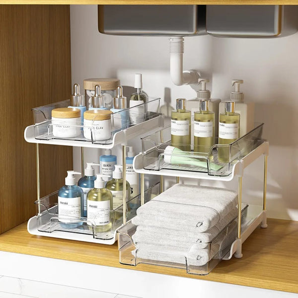 2 Tier Pull-Out Drawer Under The Sink Storage Organizer — WIMU Kitchen Nairobi — Kenya · WIMU Kitchen Nairobi
