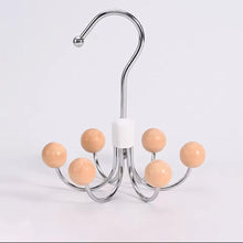 Rotating 6-Hook Metal Hanger with Wooden Ball Tips for Bags, Belts and Ties — WIMU Kitchen Nairobi — Kenya · WIMU Kitchen