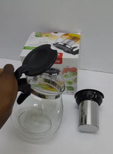 Borosilicate Glass Tea Decanter with Steel Strainer, Black Lid — WIMU Kitchen Nairobi — Kenya · WIMU Kitchen