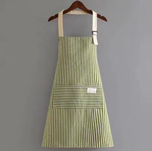Striped Cotton-Linen Kitchen Apron with Pocket and Adjustable Strap, Oil-Proof — WIMU Kitchen Nairobi — Kenya · WIMU Kitchen