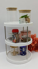 3-Tier 360° Rotating Kitchen Spice and Condiment Storage Rack, White with Steel Stand — WIMU Kitchen Nairobi — Kenya · WIMU Kitchen