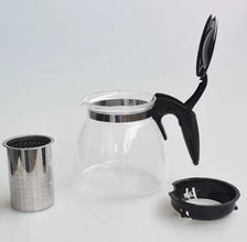 Borosilicate Glass Tea Decanter with Steel Strainer, Black Lid — WIMU Kitchen Nairobi — Kenya · WIMU Kitchen