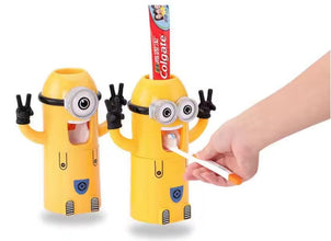 Kids' Yellow Cartoon Character Toothpaste Dispenser with 2 Toothbrush Holders — WIMU Kitchen Nairobi — Kenya · WIMU Kitchen