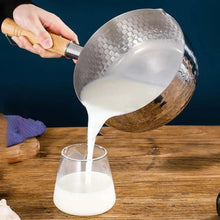 22cm Hammered Snow Pan Milk Sufuria with Wooden Handle and Pouring Spouts, 3L — WIMU Kitchen Nairobi — Kenya · WIMU Kitchen