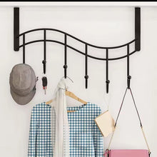 Heavy-Duty Black Metal Over-the-Door Hanger with 6 Hooks, Wave Design — WIMU Kitchen Nairobi — Kenya · WIMU Kitchen