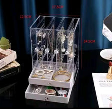 3+2 Clear Acrylic Jewellery Display Box with Earring Panels and 2 Drawers — WIMU Kitchen Nairobi — Kenya · WIMU Kitchen
